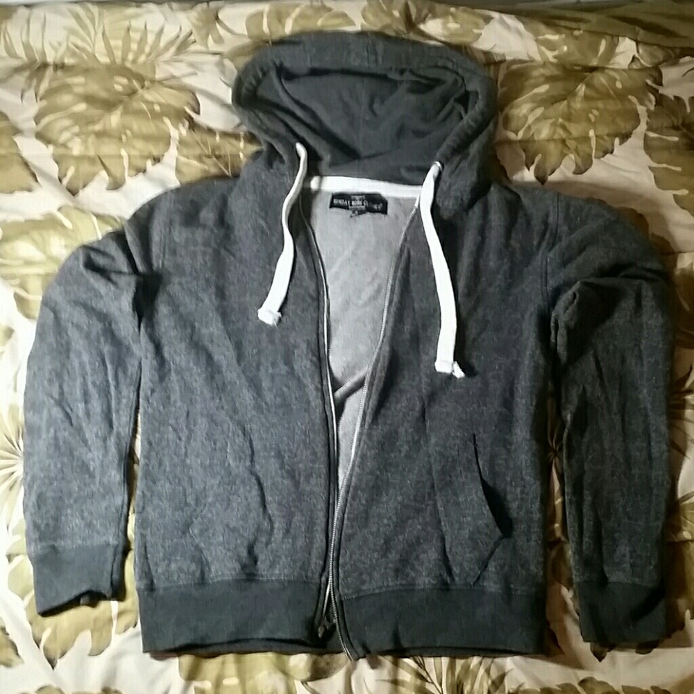 Comfortable Gray Zip Up Hoodie